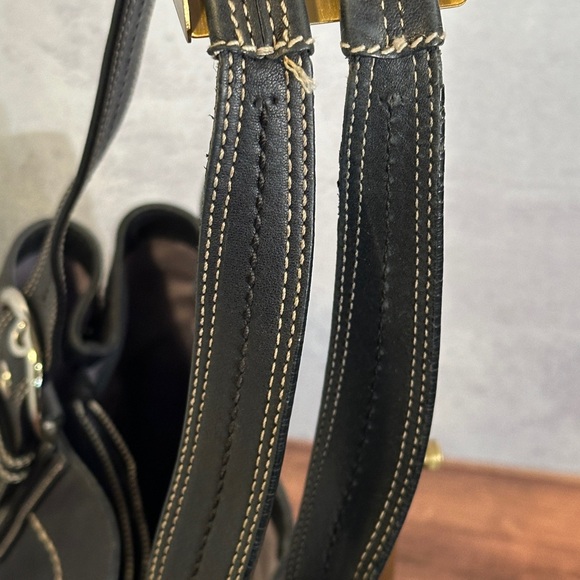 Coach | Black SoHo Pleated Leather Shoulder Purse - Picture 5 of 15